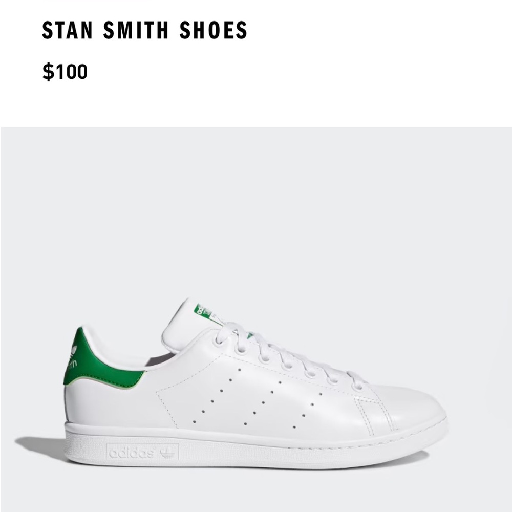 Adidas Stan Smith White with Green Sneakers